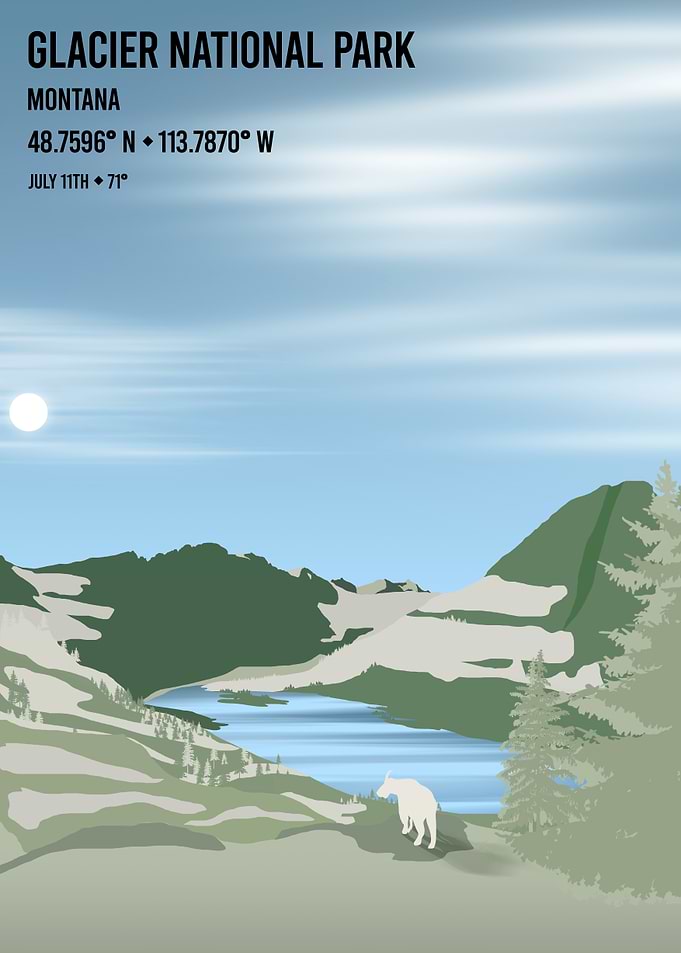 Glacier National Park Poster