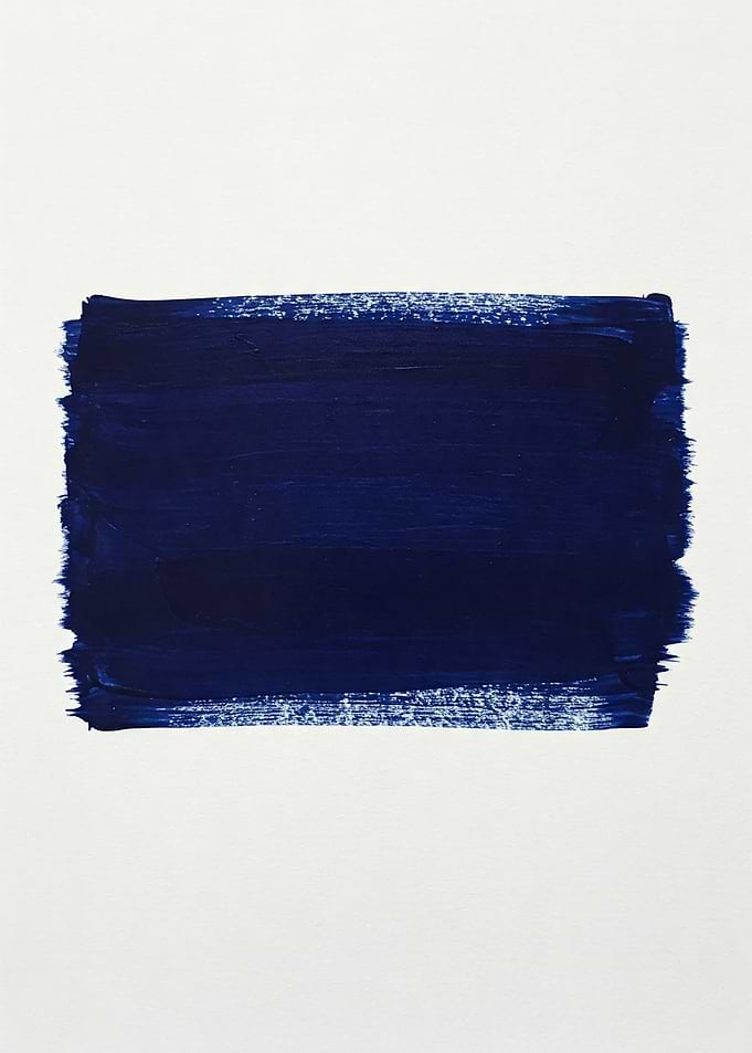 Abstract Blue Paint Stroke