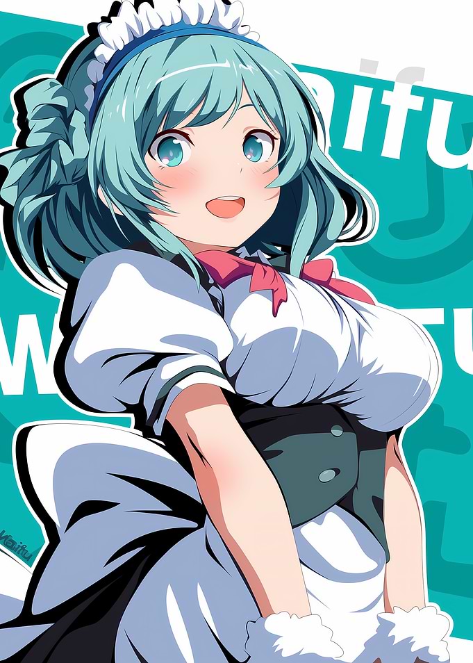 Anime Maid Illustration