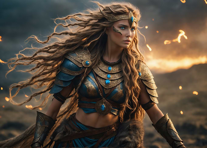 Viking Woman in Armor