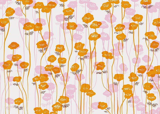 Floral statement Meadow retro colors