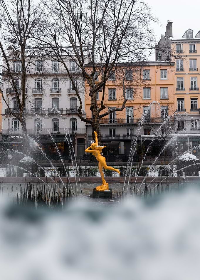 Golden Statue Fountain