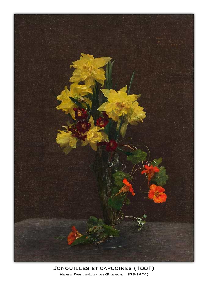 Jonquilles et Capucines Still Life