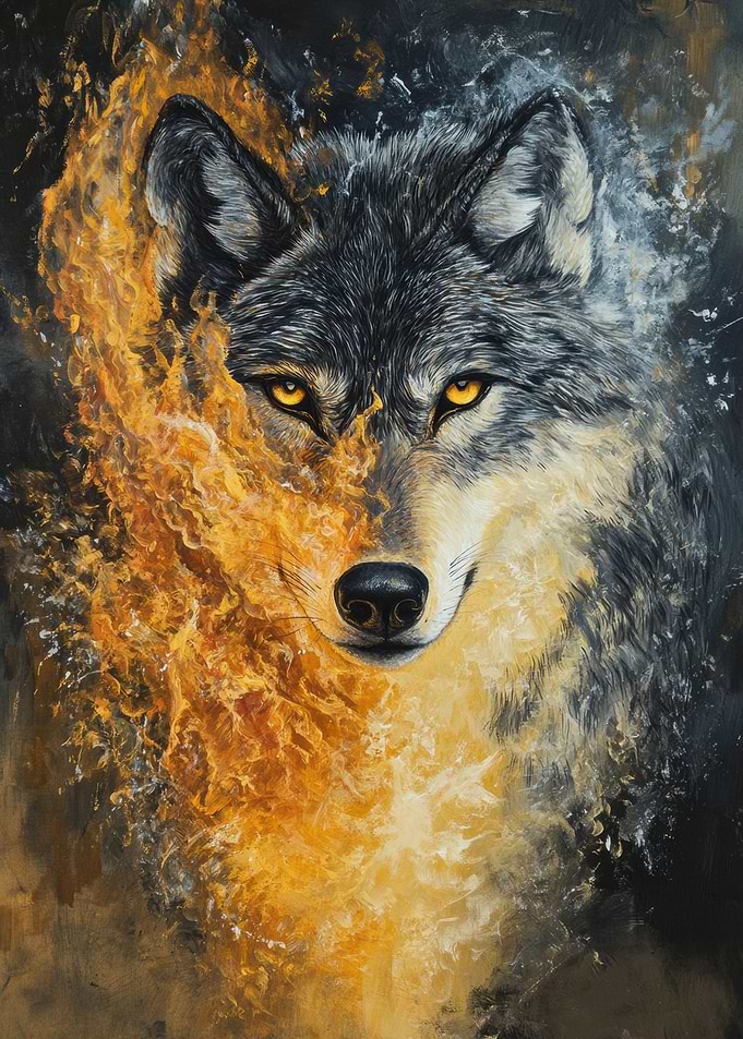 Wolf in Flames