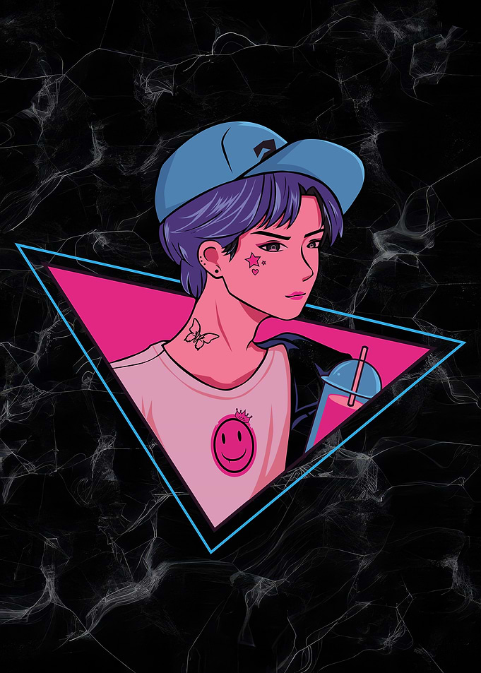 Anime Boy with Drink