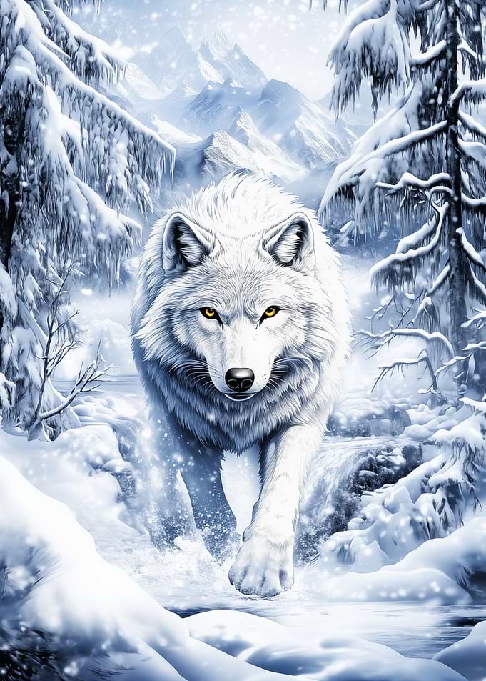 White Wolf in Winter