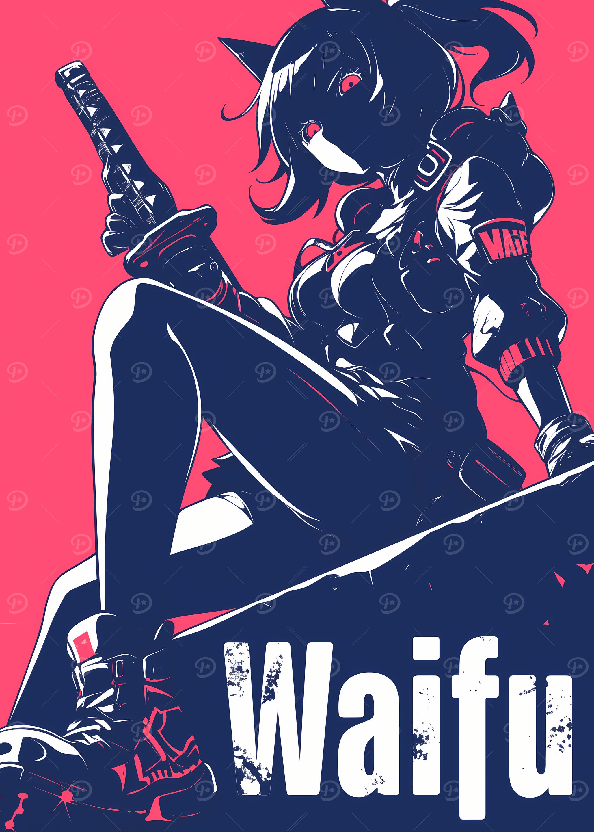 Waifu Anime Girl with Sword