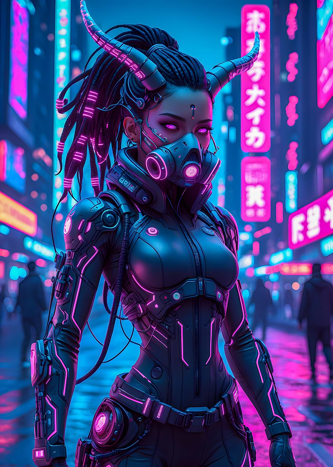 Cyberpunk Female Warrior