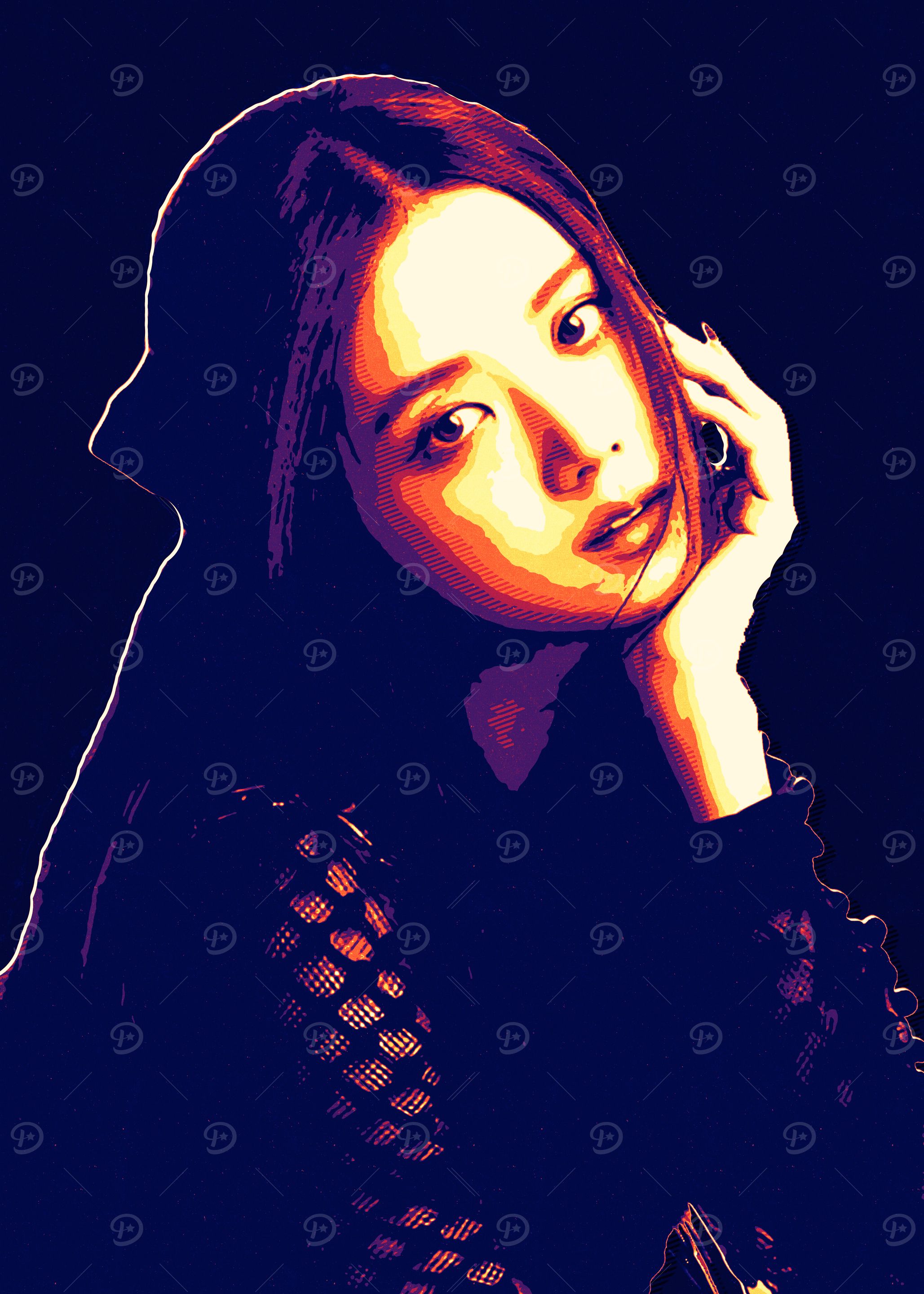 Jisoo Blackpink in Retro Pop Art Style