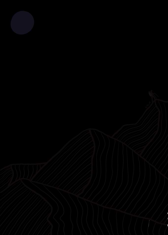 Night Mountains Minimalist Art