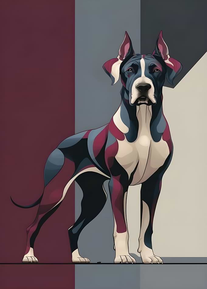 Great Dane Abstract Art
