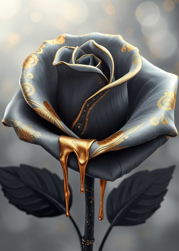 Golden Dripping Rose
