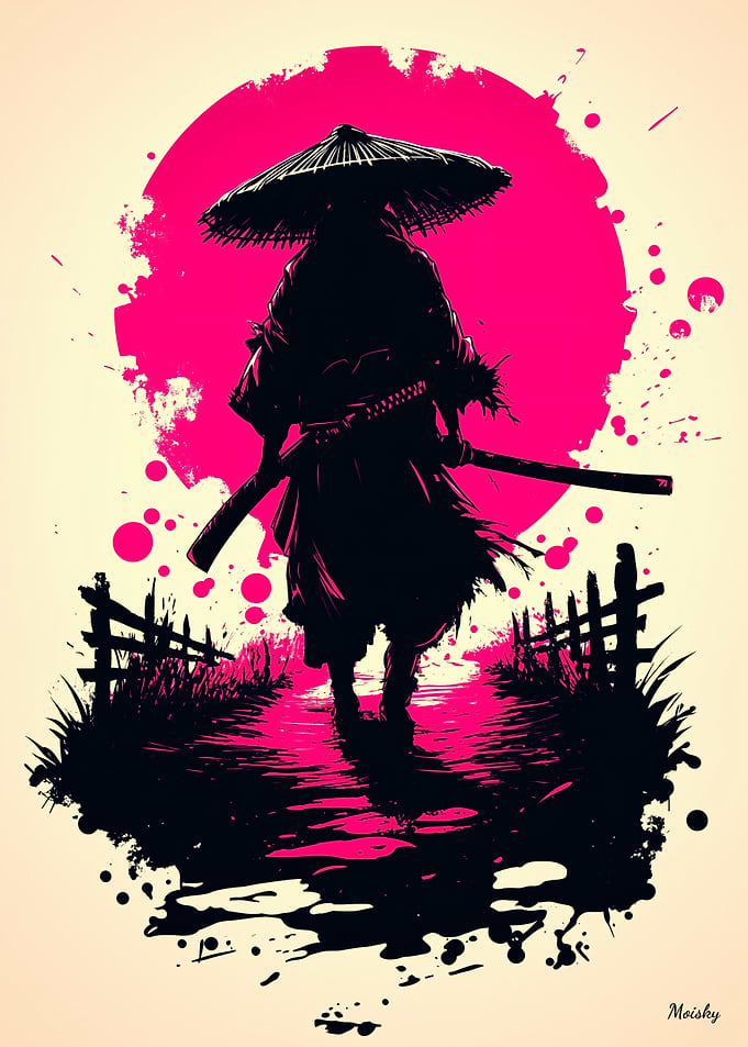 Silent Ronin Under the Blood Moon