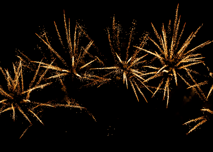 Golden Fireworks Display