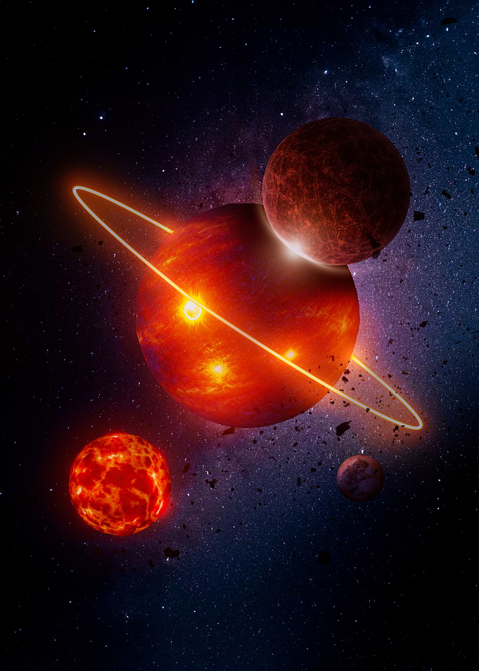 Fiery Planets in Space