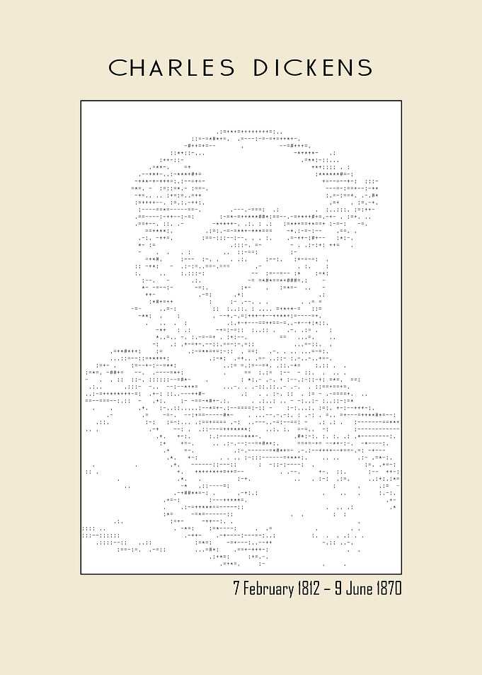 Charles Dickens – Ascii art