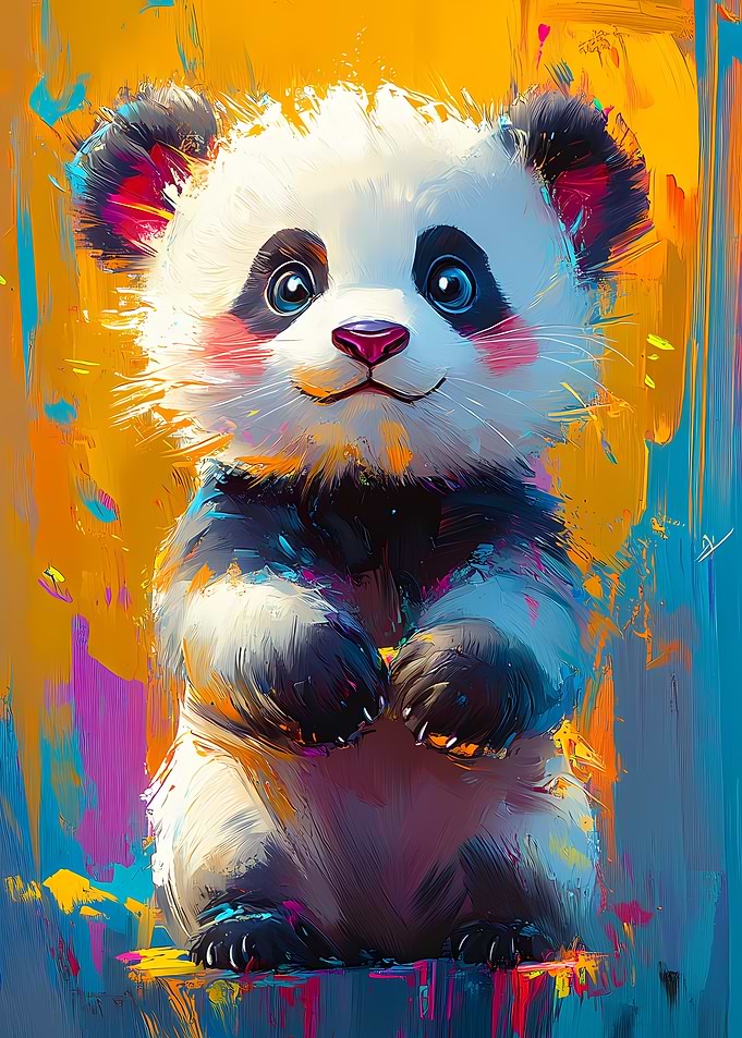 Cute Panda Painting