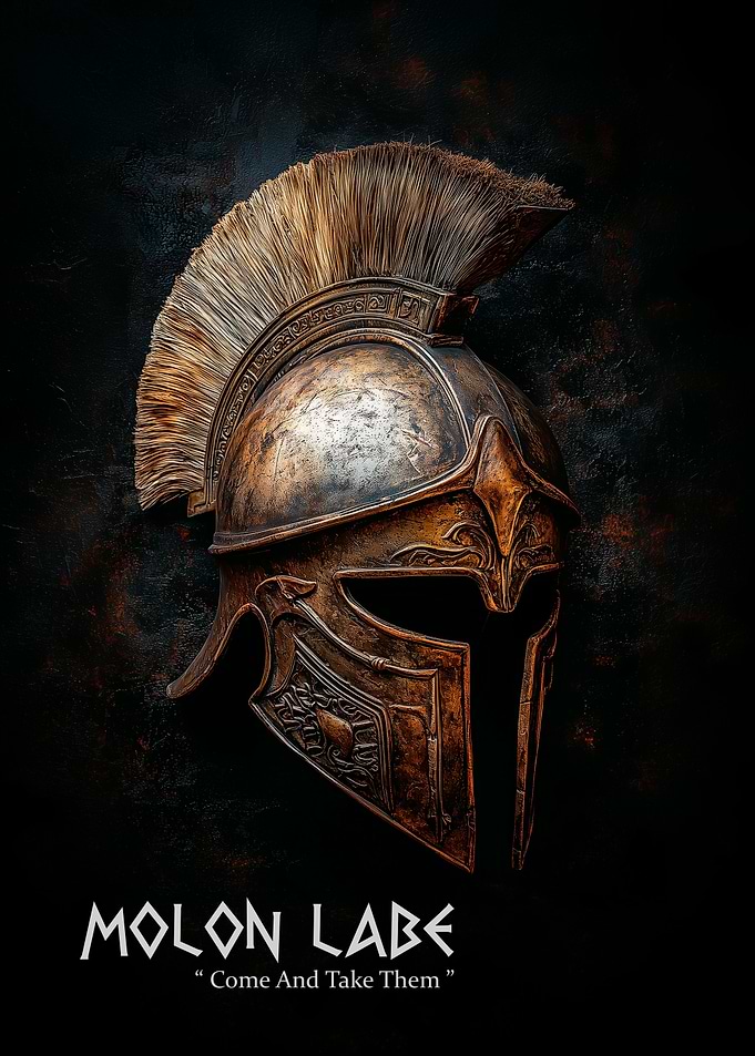 Spartan Helmet Molon Labe