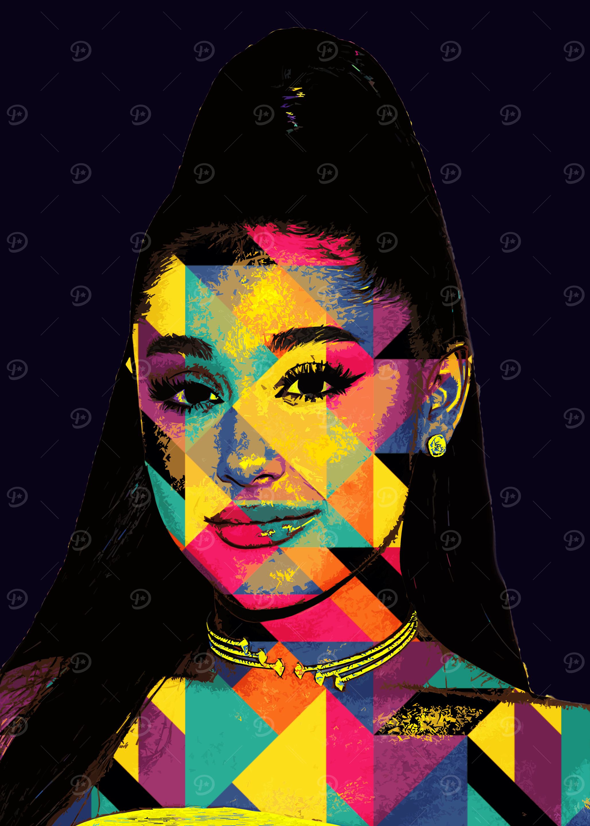 Ariana Grande Pop Art Portrait