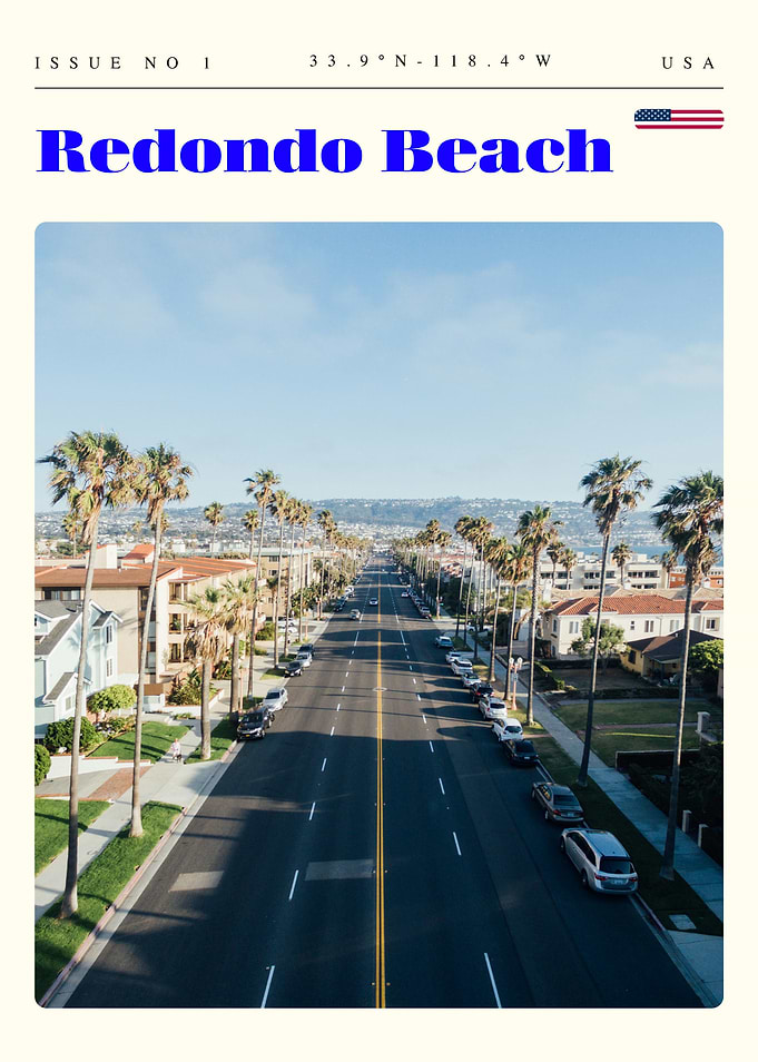 Redondo Beach California Travel Art Poster