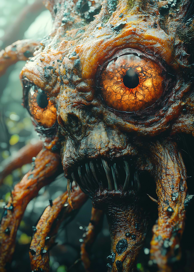 Monster with Glowing Eyes: Netherbane the Forgotten