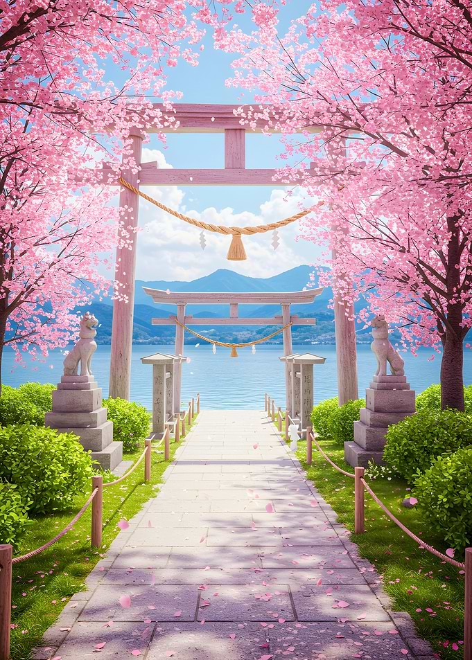 Cherry Blossom Torii Gate