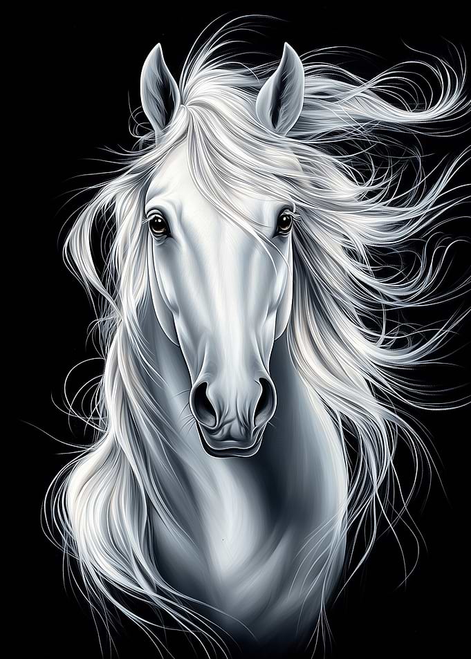 White Horse Portrait