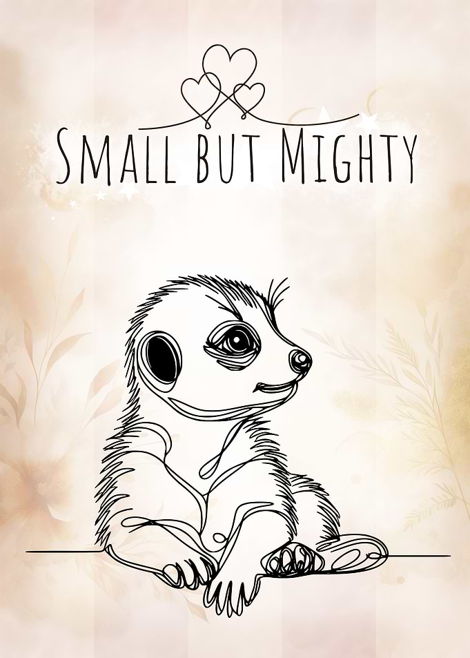 Small But Mighty Meerkat Nursery Art