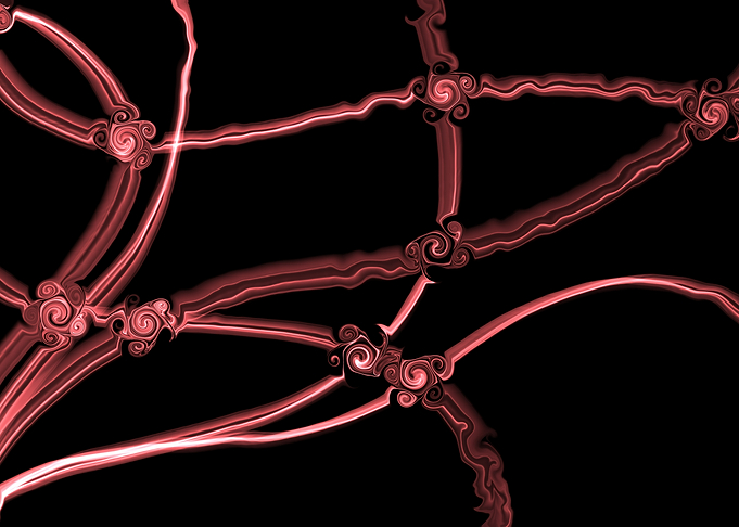 Abstract Red Swirls