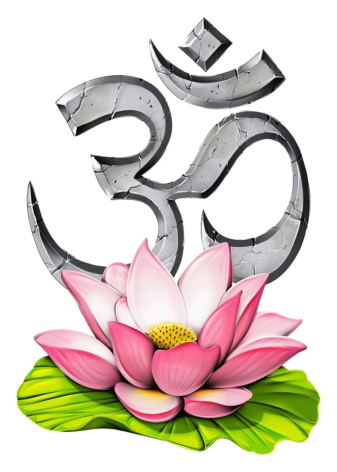 Lotus Flower Om Symbol