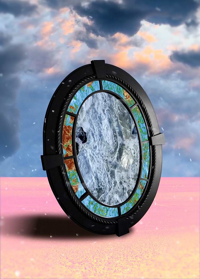 The Psychedelic Desert Mirror: Chaos and Calm in an Inverted Universe