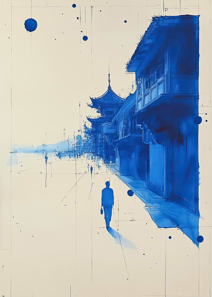 Blue Cityscape