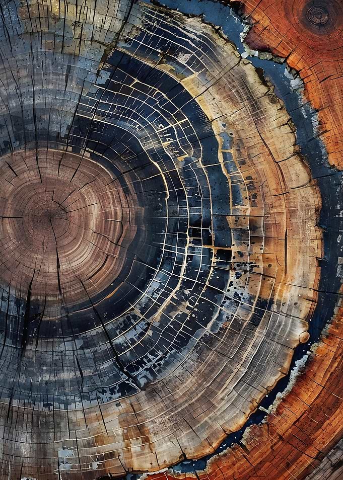 Tree Trunk Ring Rustic wood Farmhouse