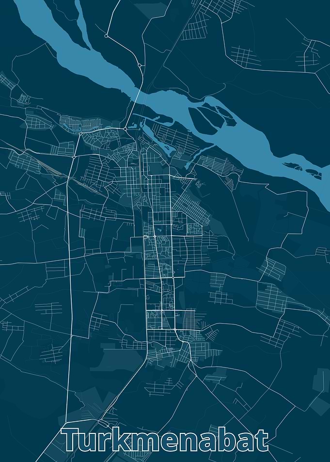 Turkmenabat City Map