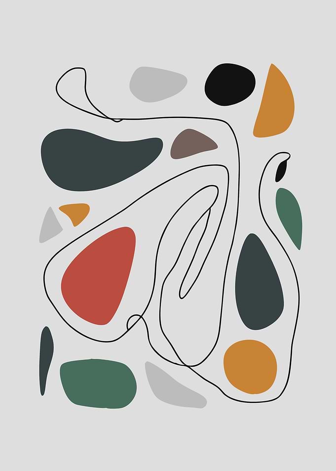 Abstract Art with Organic Shapes
