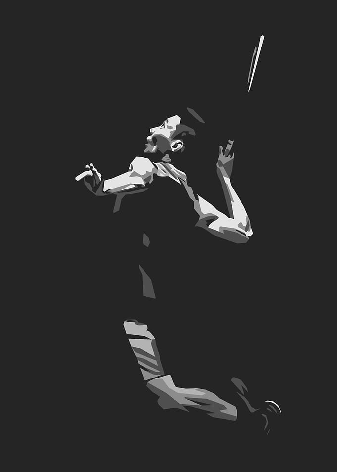 Badminton Player Silhouette