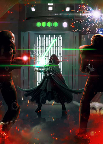 Luke vs Dark Troopers