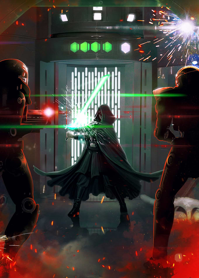 Luke vs Dark Troopers