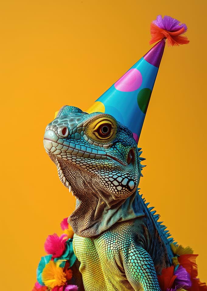Party Iguana Birthday Lizard