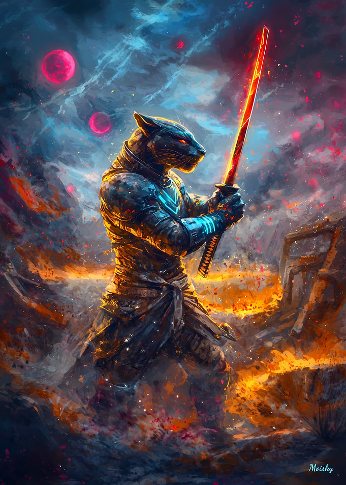Cosmic Panther Samurai – Celestial Blade Master
