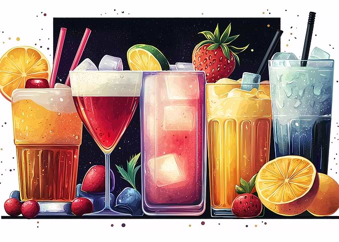 Pixel Art Cocktail Collection