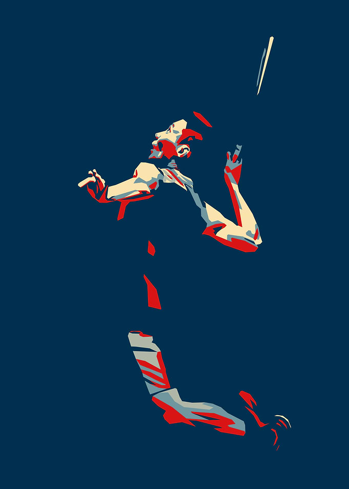 Badminton Player Silhouette