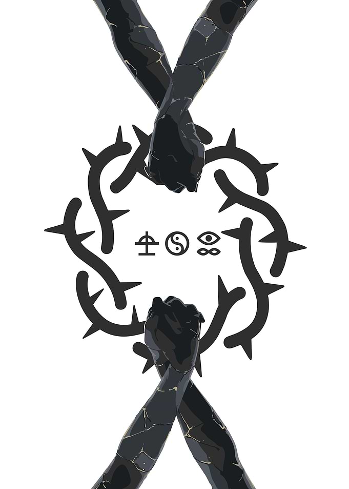 Crossed Arms with Crown
