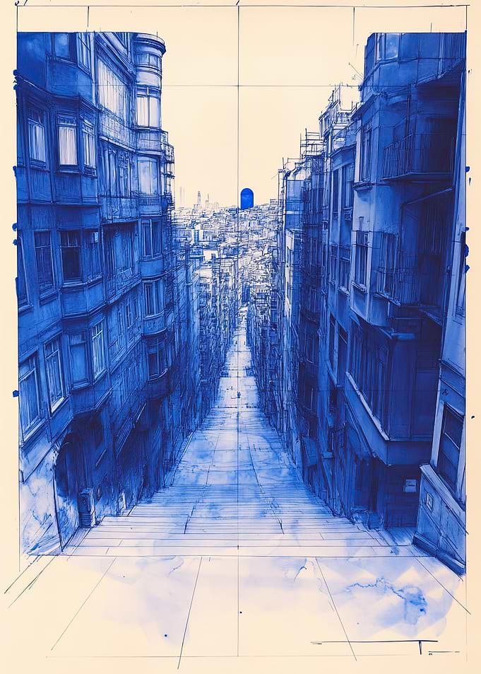 Blue Cityscape