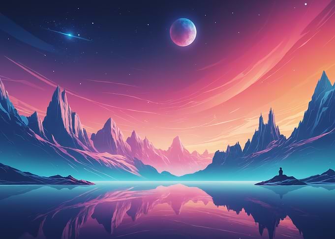 Mountain Lake Night