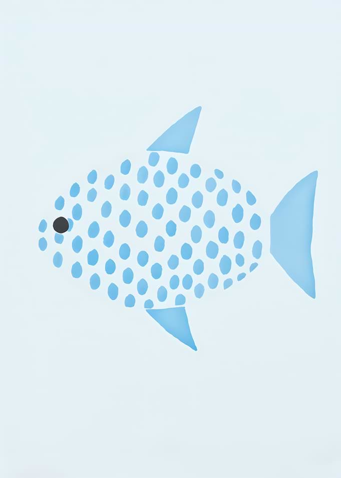 Blue Fish Nursery Minimalist