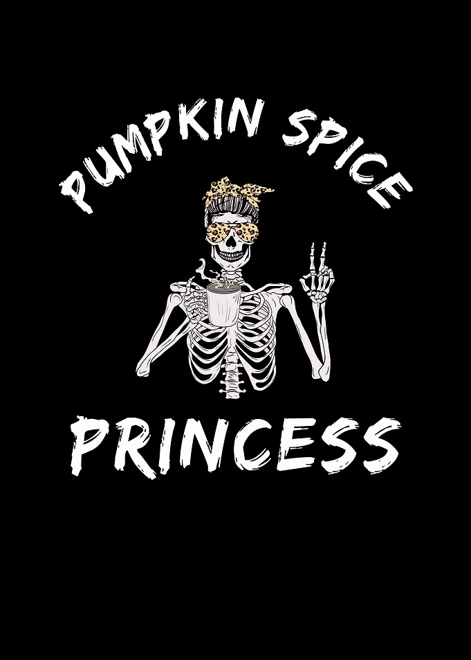 Pumpkin Spice Princess Skeleton