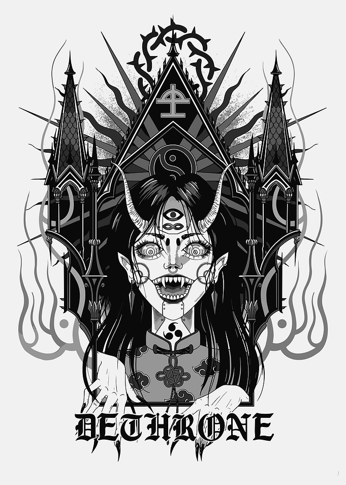 Gothic Demon Girl Art