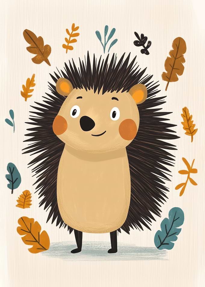Cute Hedgehog Illustration