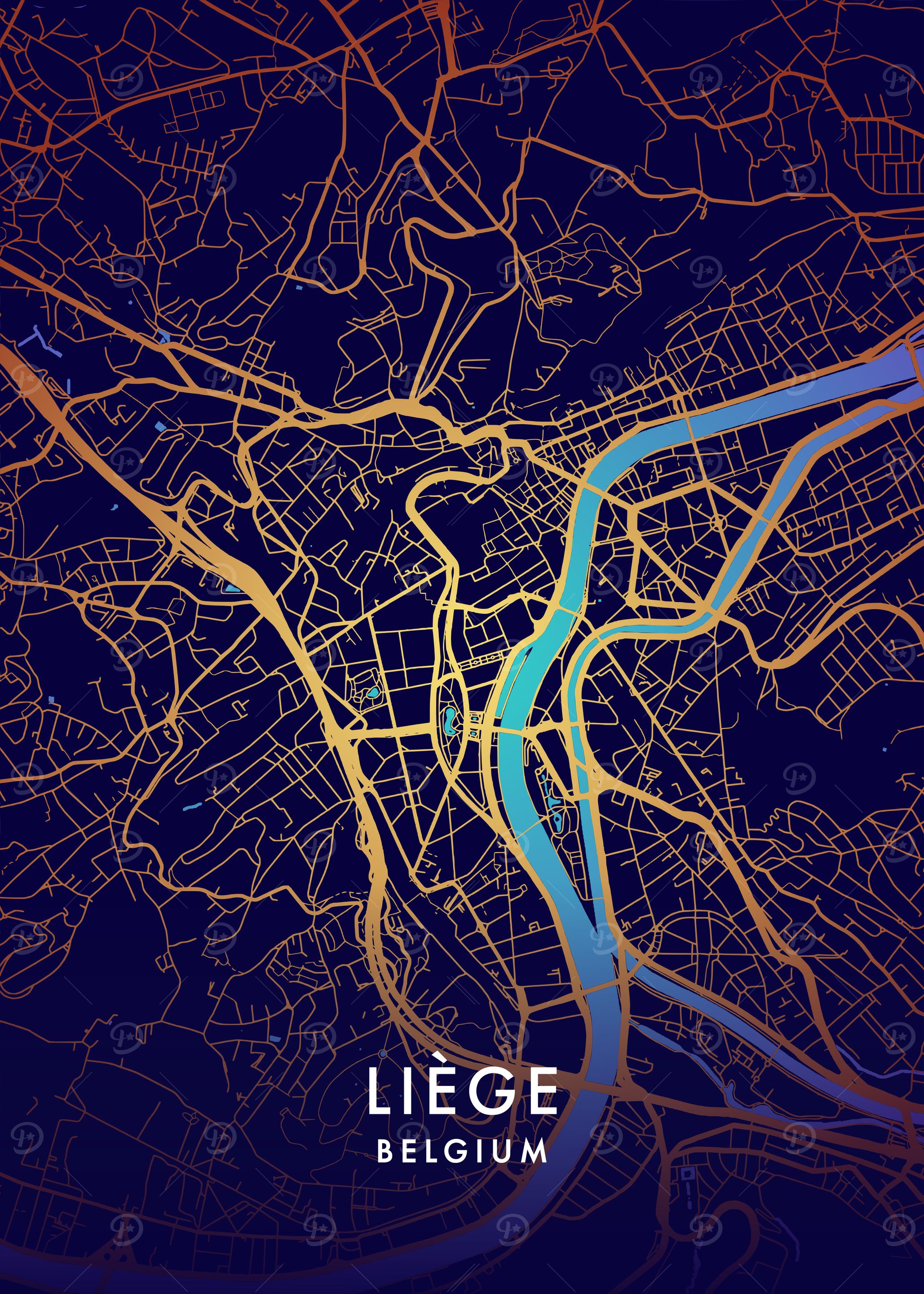 Liege City Map